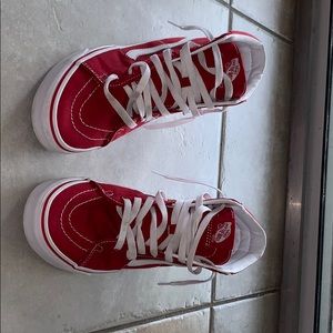 These are red vans worn one time brand new